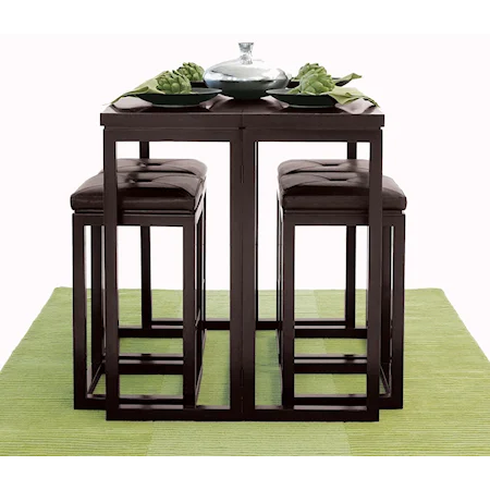 Five Piece Pub Table and Stool Set